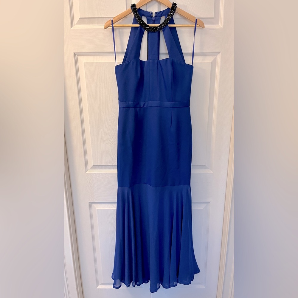 BCBG MaxAzria blue formal dress